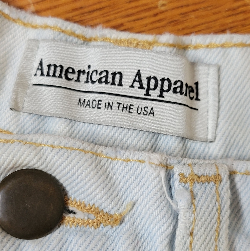 Vintage American Apperal Women's Light Blue Jeans Size 27 High-waisted - Picture 2 of 10